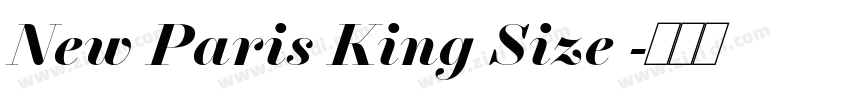 New Paris King Size 字体转换
